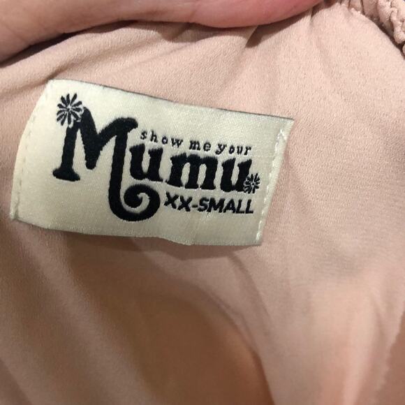 Show Me Your Mumu SMYM Heather halter maxi dress in dusty blush NEW XXS - Picture 3 of 5